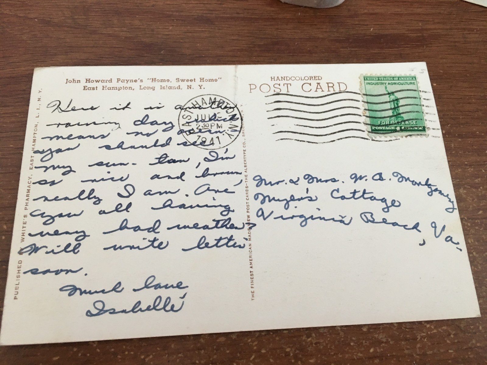 Home Sweet Home JOHN HOWARD PAYNE'S HOME East Hampton LI NY eBay