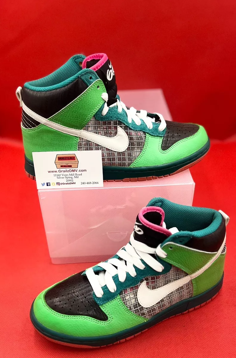 Neon green nike high tops clearance