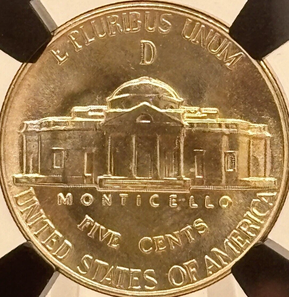 1943 D Jefferson Silver War Nickel ~ NGC MS67 5FS ~ Full Steps 5c #2302 - Image 3 of 4
