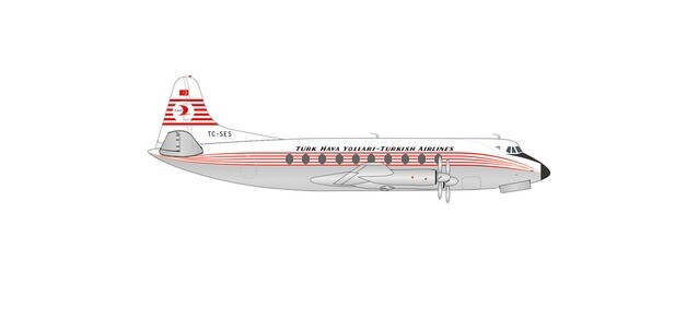 Herpa 572866 - 1/200 Turkish Airlines Vickers Viscount 700 - TC