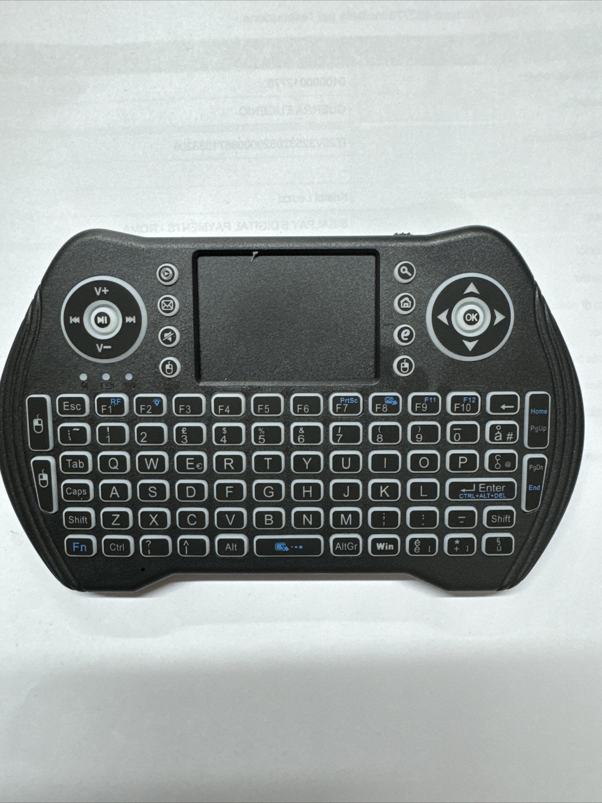 Tastiera wireless portatile Touch Mouse per Android TV BOX Smart TV PC Notebook
