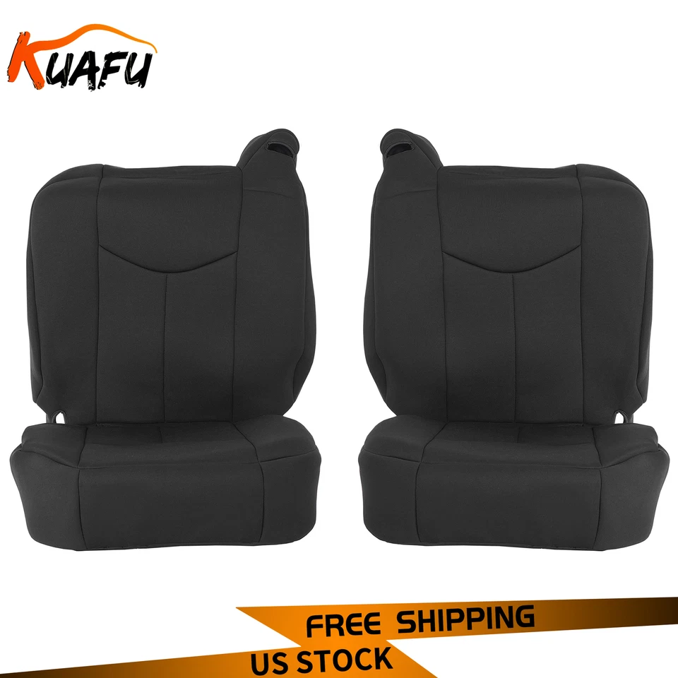 Juego de fundas de asiento de tela KUAFU 1ª fila para Chevy Silverado 1500 99-06 cabina extendida Foto 3 de 4