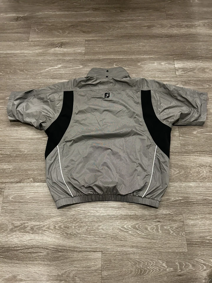 Dryjoys Footjoy Jacket Adult L Gray Golf Performance Rain Short Sleeve Mens - Image 3 of 4
