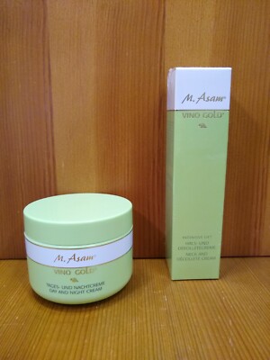 M Asam VINO GOLD (1) Day Night Face Cream 200ml & (1) Intensive Lift Neck 100ml