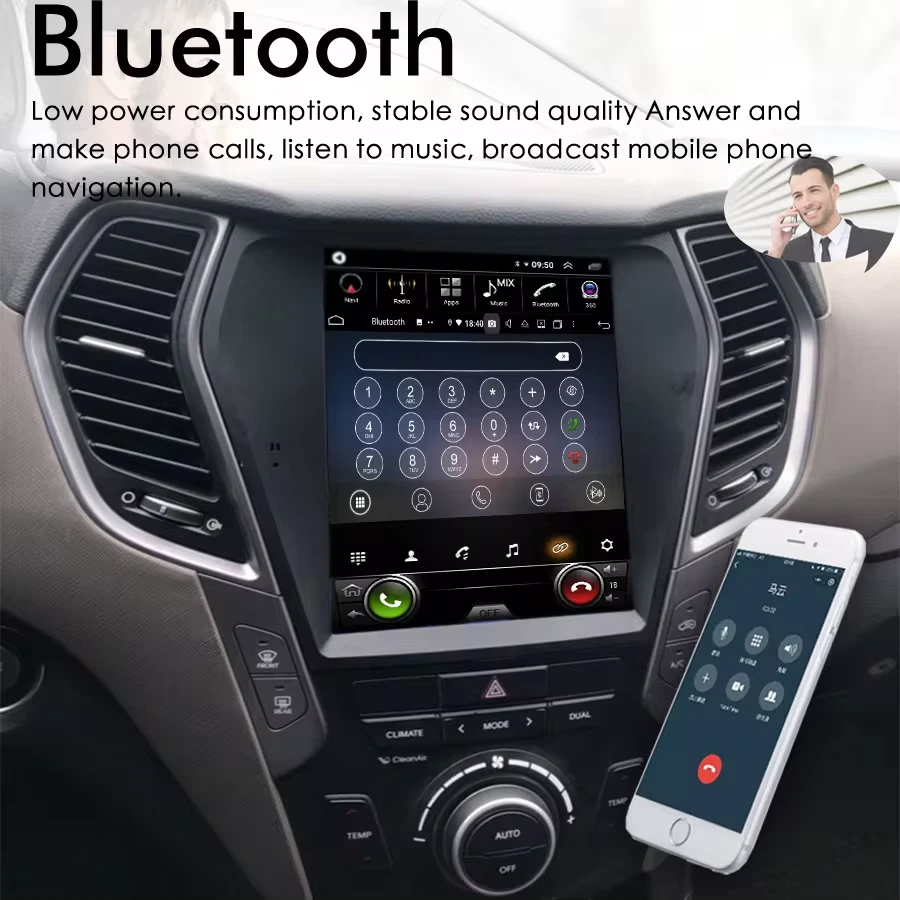 Android 13 For Hyundai Santa Fe IX45 2013-2018 Car Radio GPS Navig Video Player - Image 4 of 4