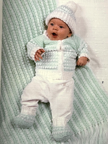 My Very First Layettes 0-3 Lacy Layettes 0-3 & 6-9mos Crochet Baby Pattern Books - Picture 3 of 4