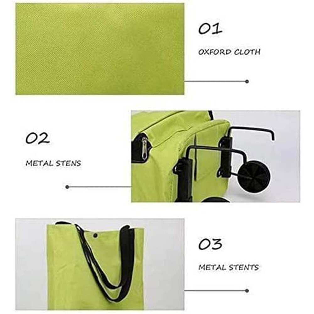 La Rochelle Deluxe 2 Wheel Shopping Trolley With Front And Side Pockets - Foto 4