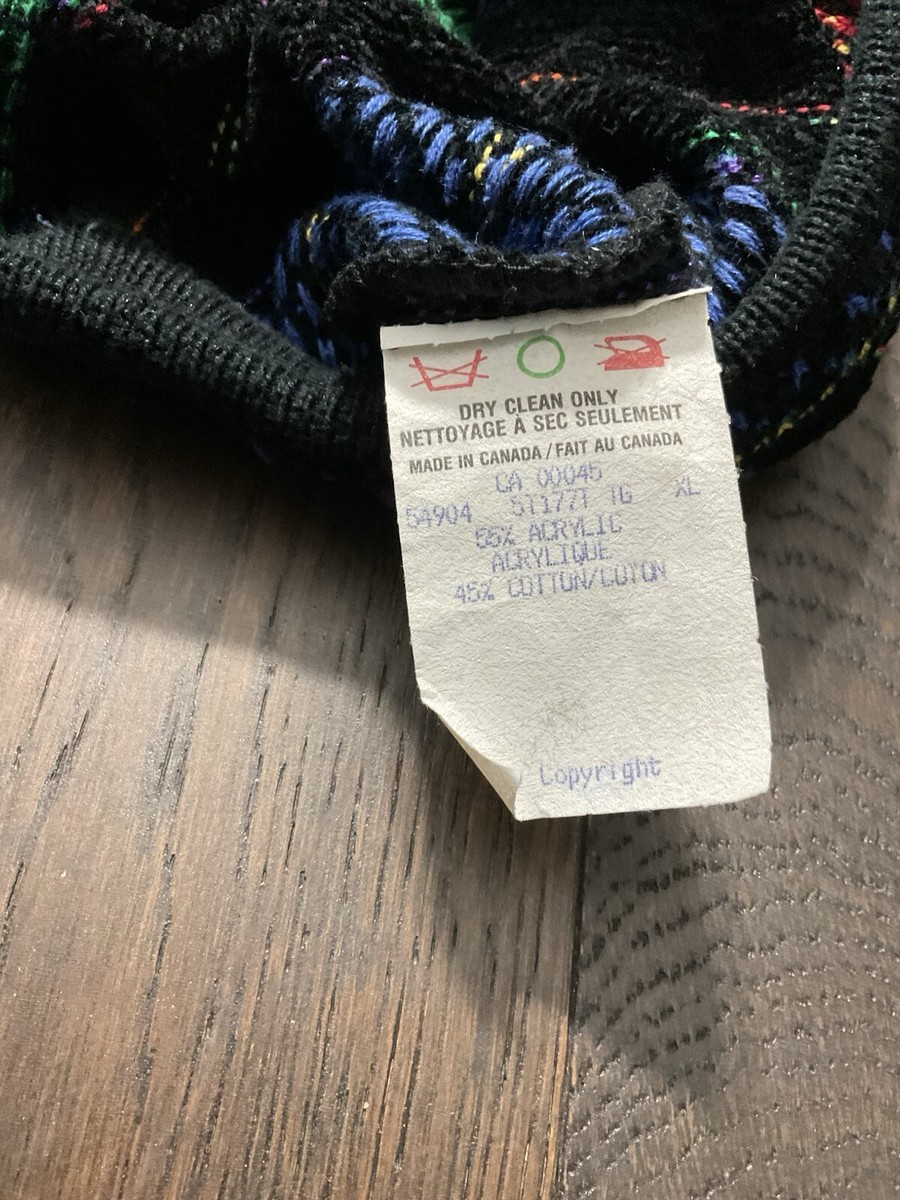 Vintage Tundra Canada Sweater Sz XL Coogi Style 3D Knit Biggie 90s