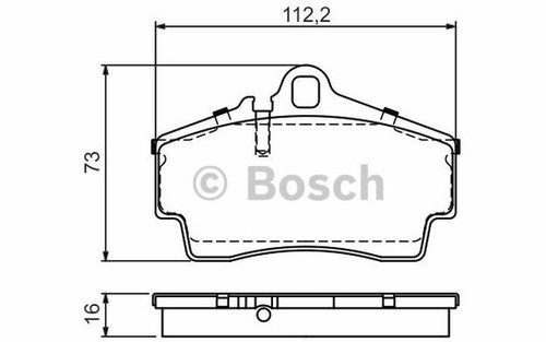4x BOSCH Bremsbeläge hinten für PORSCHE BOXSTER 911 0 986 494 265