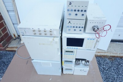 Shimadzu SPD-10AV VP  LC-10 AD pump SCL-10A DGU-14A HPLC System UV VIS Detector 