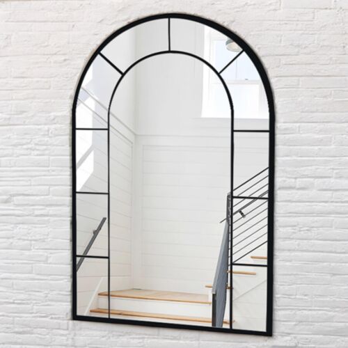 Framed Arched Mirror Wall Mounted Cast Iron Large Mirror Indoor Outdoor Garden - Picture 3 of 6