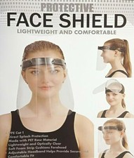 Pack of 4, Face Shield Full, Visor Protection Mask Adjustable Headband CAT-1 PPE