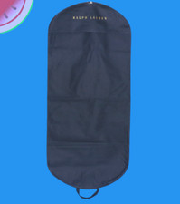 Authentic RALPH LAUREN 54" x 24" Side Zipper Garment Bag Navy Blue Gold Letters