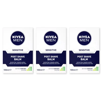 NIVEA MEN Sensitive Post Shave Balm (100ml) Pack 3