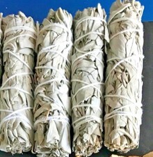 4 PACK - White Sage Smudge Stick 4" to 5" Wands House Cleansing Negativity