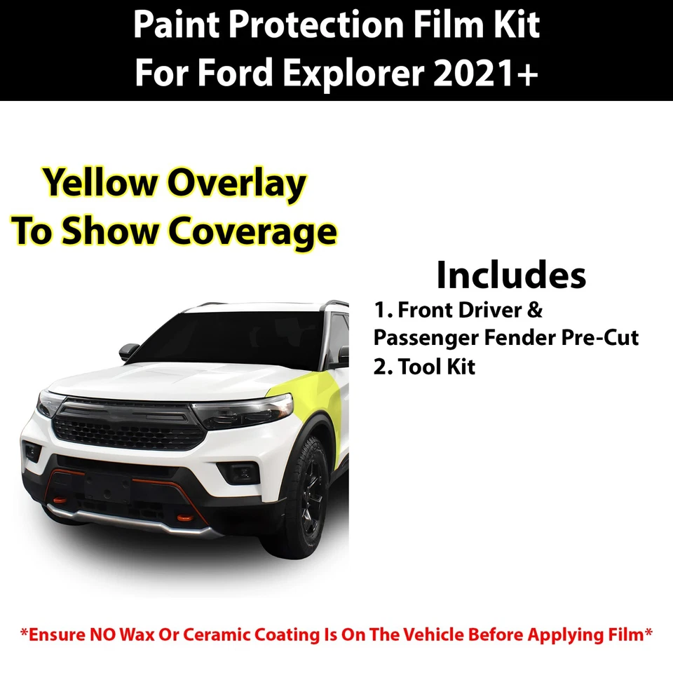 Kit de sujetador transparente de película de protección de pintura precortada PPF para Ford Explorer 2021+ Foto 2 de 4
