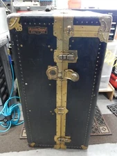 Vintage Early 1900's Mendel-Trunx Wardrobe Style Steamer Trunk  