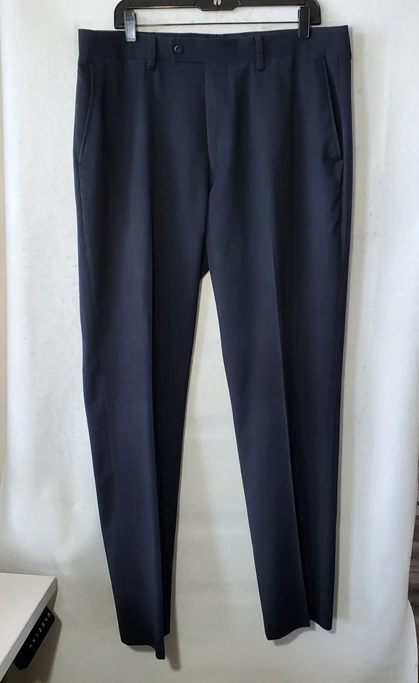 Pantalones Louis Raphael para hombre 36x34 azul oscuro frente plano a medida  Foto 4 de 4