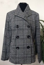 Nwt Rampage Women’s Gray Black 100% Polyester Carrie Pea Coat Size Xl Msrp $100