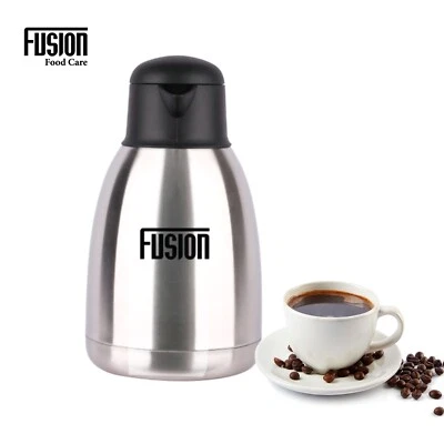 FUSION FOOD CARE Vacuum Thermos Insulated Flask 2L Hot Tea Cold Coffee Pot Office Thermal Jug