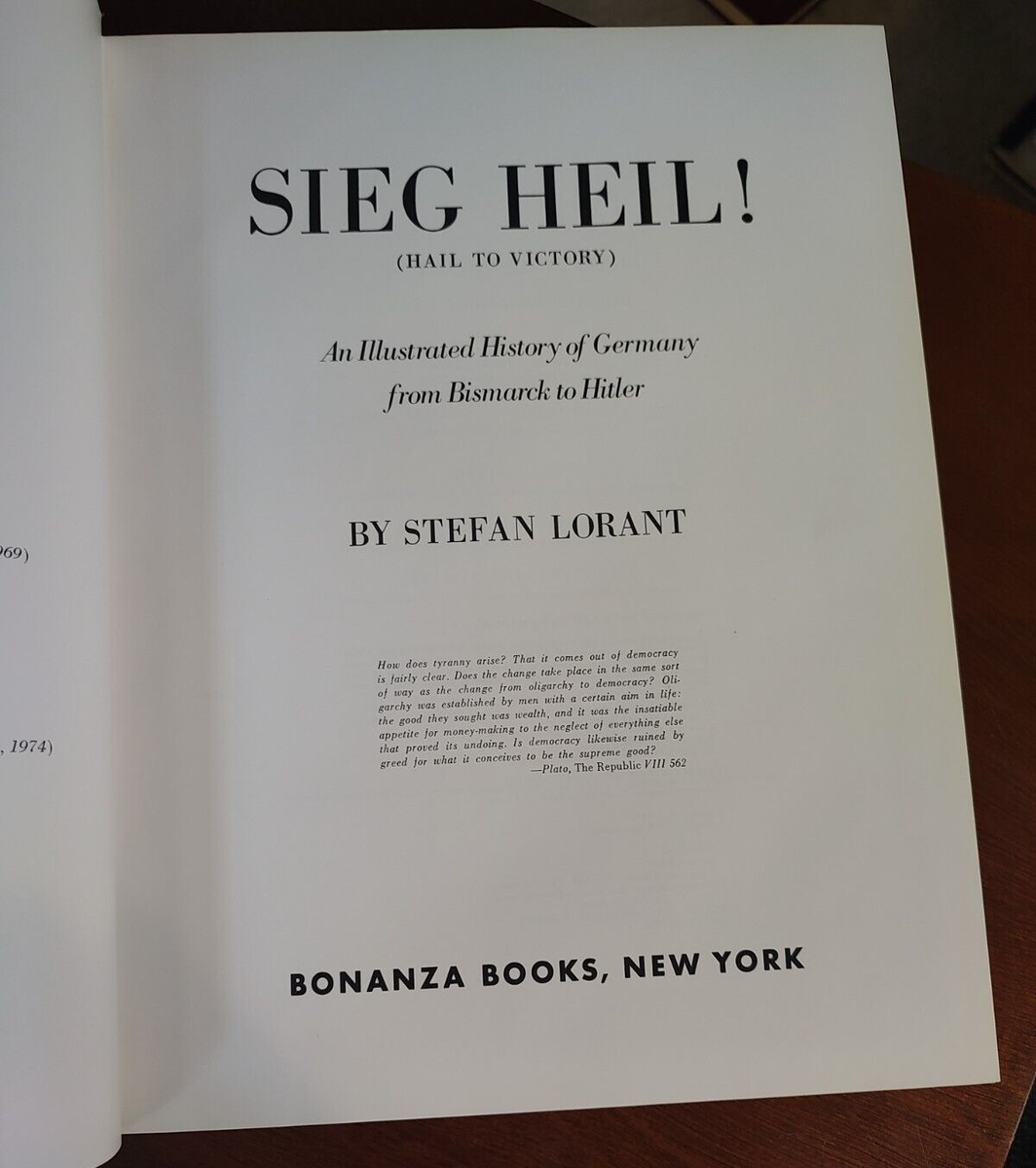 Sieg Heil by Stefan Lorant, 1979 Bonanza Books, Excellent