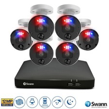 Image of Swann CCTV System NVR 8-8780 8 Channel 2TB 6 x 12MP NHD-1200BE Cameras 890106