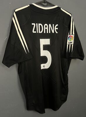 MENS FC REAL MADRID 2004/2005 ZIDANE SOCCER FOOTBALL SHIRT JERSEY