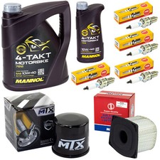 Wartung 5L Set Öl für Suzuki GSX-R 1100 1989-1992 Luftfilter Ölfilter Zündkerzen