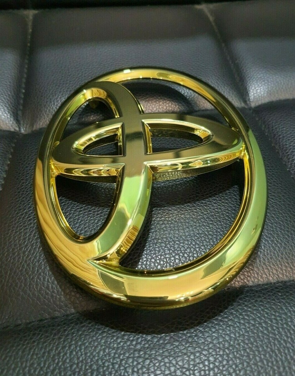 TOYOTA GOLD 16 CM LOGO EMBLEM BADGE FOR TOYOTA HILUX VIGO MK SR 5