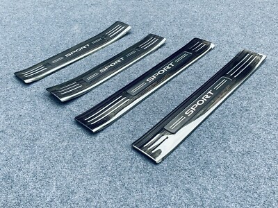 Black Titanium Door Sill Scuff Plate Cover Trim For 2020-2025 Toyota Highlander