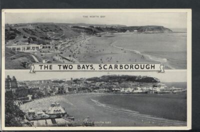 Yorkshire Postkarte - Scarborough, Die zwei Buchten - veröffentlicht 1959 - T2583