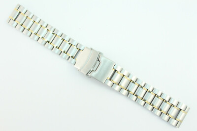 Uhrenarmband 20mm Massiv Edelstahl Solid Stainless Steel Länge: L  Top-Qualität