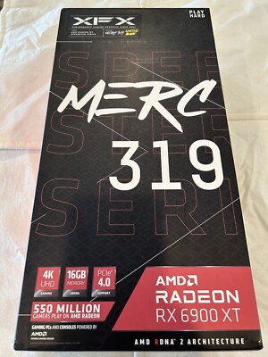 XFX Speedster MERC319 AMD Radeon RX 6900 XT Black Gaming Graphics Card with 16GB