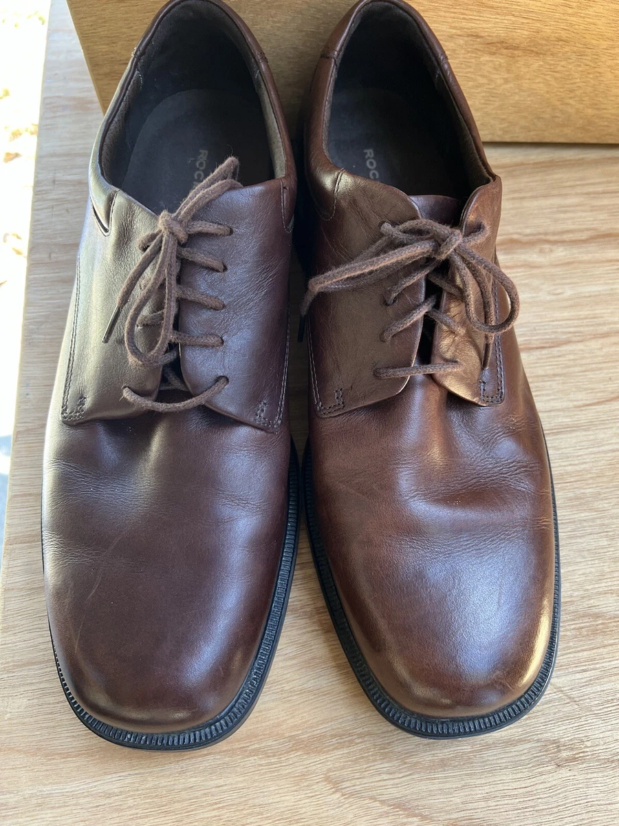 Rockport Mens Margin APM2031C Brown Leather Oxford Dress Shoes Lace Up Size 11M
