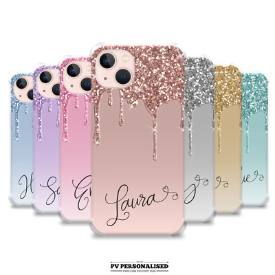 Personalisierte Handyhülle Name Stoßfest Cover für iPhone 11 12 13 14 15 XR 7 8 6