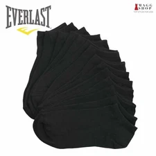 Everlast Men's Assorted Low Cut Black Gray White Ankle No show Socks 6-12