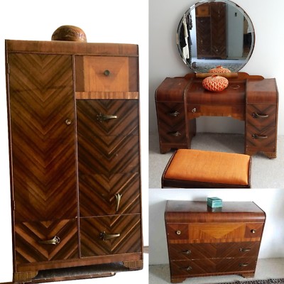 Waterfall Art Deco 6 Piece Bedroom Set Ebay