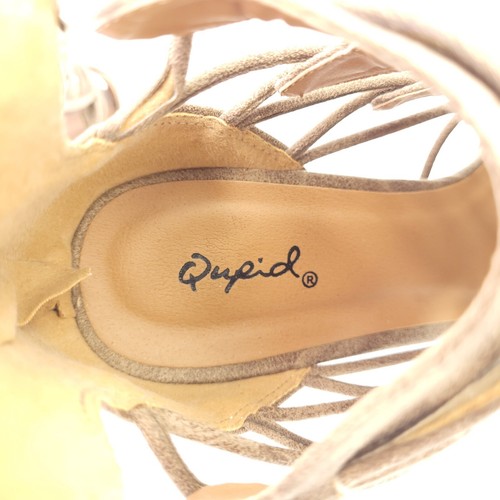 Qupid Gladiator Atrappy Shoes Block Heel Peep Toe Sandals Shoes Womens Size 8.5 - Picture 5 of 7
