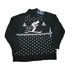 Chaps Women's XL Sweater Ski Motif
