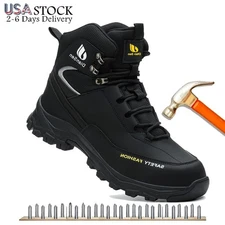 Men's Safety Shoes Steel Toe Work Boots Water Resistant Boots Work Sneakers