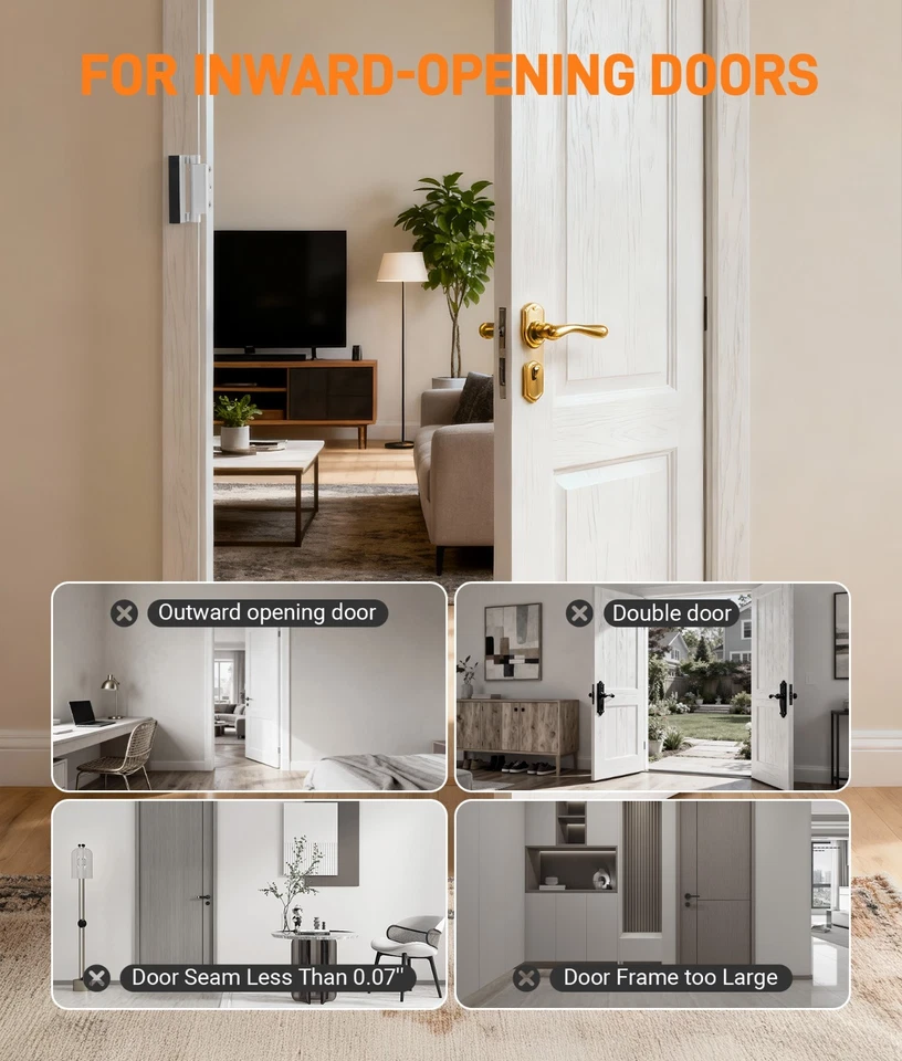 Внутренний дверной замок DPB 3 шт. для безопасности детей, комплект усиления домашней безопасности — США - Изображение 4 из 4