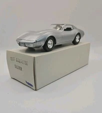 1977 Silver Corvette MPC  Dealer Pomo Model Car 1/25 NOS With Box
