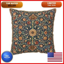 William Morris Vintage Floral Velvet Throw Pillow Covers 18x18 Inch