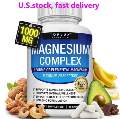 Toplux Magnesium Complex 8 Essential Magnesium Supplement 1000mg