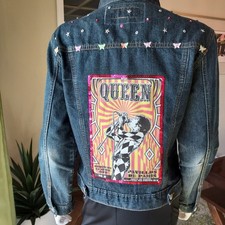 Rock Band "Queen" 1978 Tour de France. " We Will Rock You" Poster Jean Jacket .