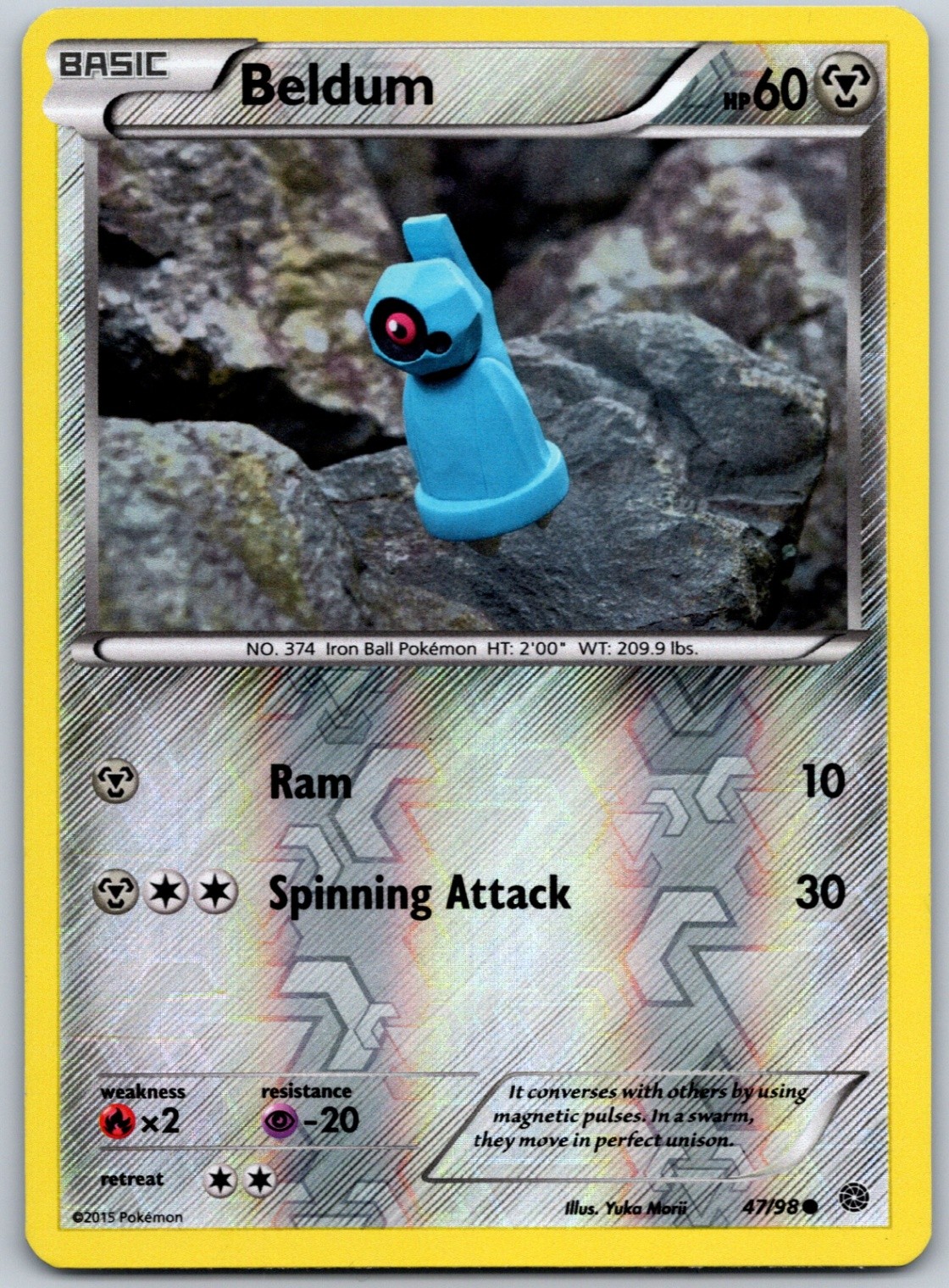 Beldum Reverse Holo Common XY - Ancient Origins 47/98 LP