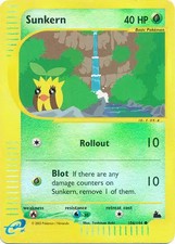 Sunkern - 106/144 - Pokemon Skyridge Reverse Holo Rare Card MP