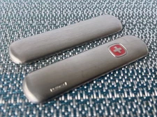 Wenger Swiss Army Replacement Scales Stainless Steel Brushed New