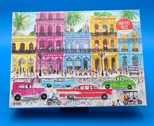 Galison 1000 Piece Puzzle   Colorful Tropical Street Scene   Complete, Used, Vib