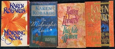 Lot of 4 Karen Robards Romance Paperbacks   Walking After Midnight + More!